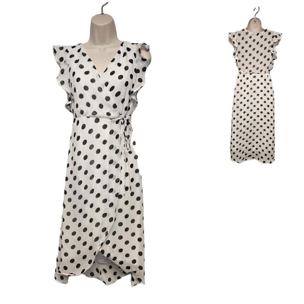 Favlux Fashion Womens Dresses Ladies Polka-Dots Dot Wrap Dress Size SM